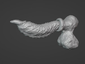 Fantasy Spiked Demon Penis Sextoy Rigged Modèle 3D