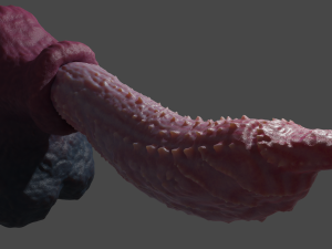 Fantasy Spiked Demon Penis Sextoy Rigged Modèle 3D