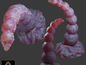 Alien Balls Penis Sextoy Rigged 3D Модель