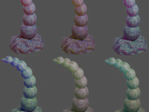Alien Balls Penis Sextoy Rigged 3D Model