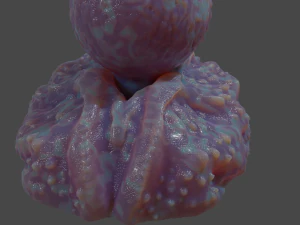 Alien Balls Penis Sextoy Rigged 3D Model