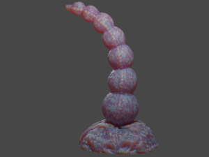 Alien Balls Penis Sextoy Rigged Model 3D