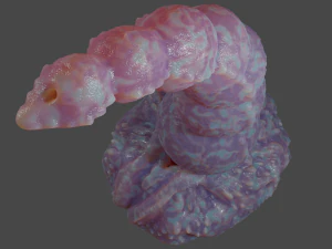 Alien Balls Penis Sextoy Rigged 3D Model