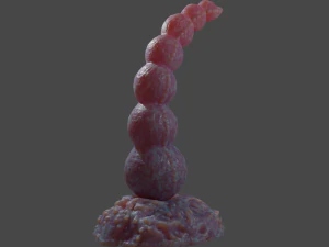 Alien Balls Penis Sextoy Rigged 3D Model