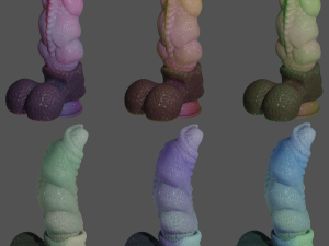 Nillo Dragon Penis Sextoy Rigged Modello 3D