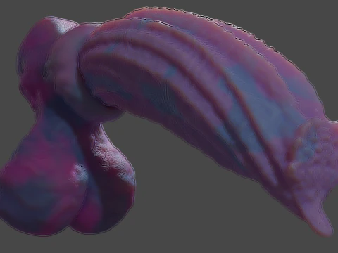 Cottoncandy Monster Wolf Penis Sextoy Rigged 3D Model