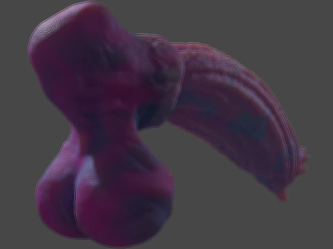 Cottoncandy Monster Wolf Penis Sextoy Rigged 3D Model in Other 506296