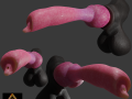 Dog Penis Lowpoly Rigged 3D Model