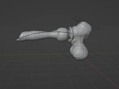 Dog Penis Lowpoly Rigged 3D Model