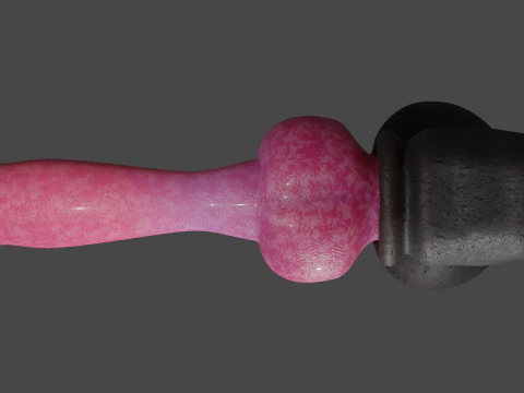 Dog Penis Lowpoly Rigged 3D Model