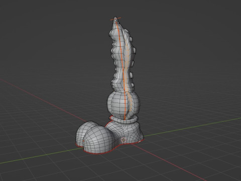 Dragon Penis Lowpoly Rigged Model 3D