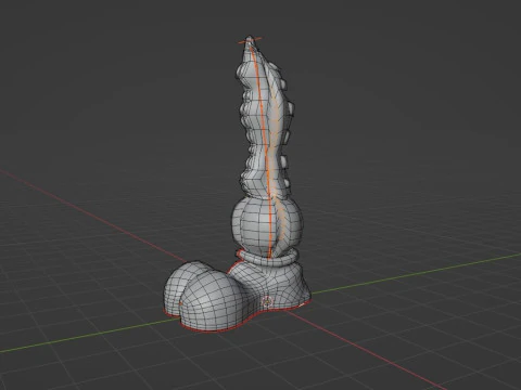 Dragon Penis Lowpoly Rigged 3D Model