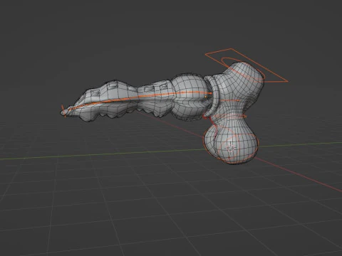 Dragon Penis Lowpoly Rigged 3D Model