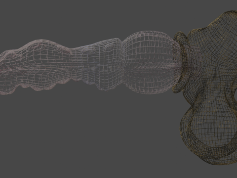 Dragon Penis Lowpoly Rigged Model 3D