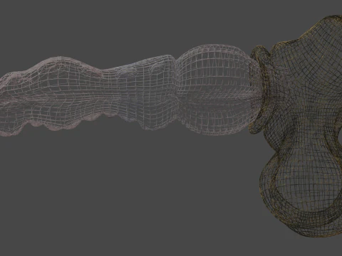 Dragon Penis Lowpoly Rigged 3D Model