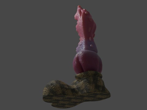 Dragon Penis Lowpoly Rigged Model 3D