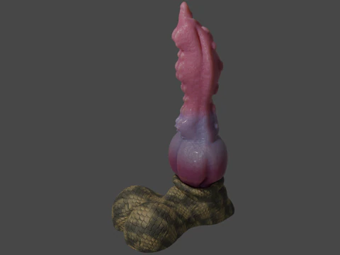 Dragon Penis Lowpoly Rigged 3D Model