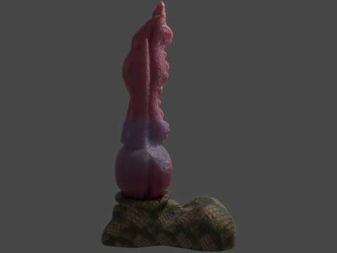 Dragon Penis Lowpoly Rigged Model 3D