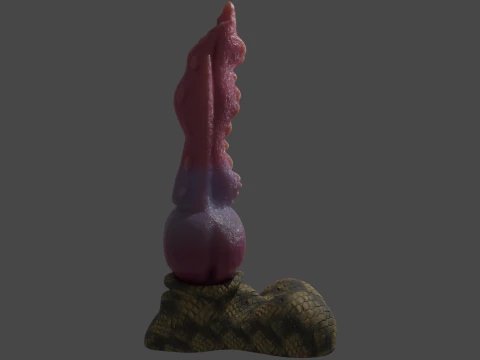 Dragon Penis Lowpoly Rigged 3D Model