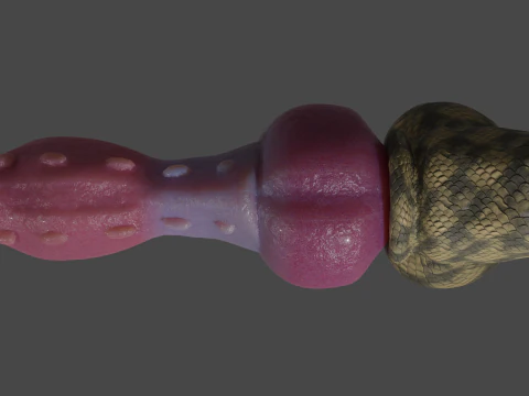 Dragon Penis Lowpoly Rigged 3D Model