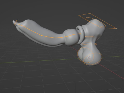 Big Dog Penis Lowpoly Rigged 3D-Modell