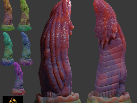 Labras Fantasy Dragon Penis Sextoy Rigged 3D Model