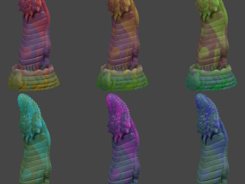 Labras Fantasy Dragon Penis Sextoy Rigged Modelo 3D