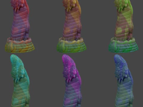 Labras Fantasy Dragon Penis Sextoy Rigged 3D Model