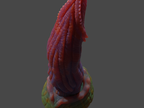 Labras Fantasy Dragon Penis Sextoy Rigged Modelo 3D