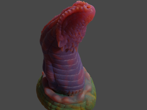 Labras Fantasy Dragon Penis Sextoy Rigged Modelo 3D