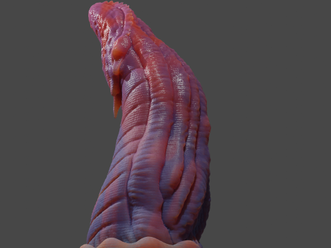 Labras Fantasy Dragon Penis Sextoy Rigged Modelo 3D