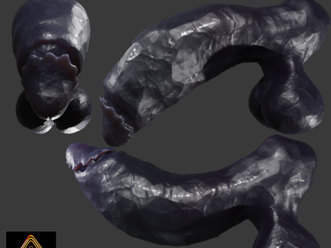 Grazzt Demon Penis Sextoy Rigged 3D-Modell