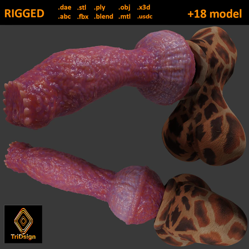Fantasia Yeenoghu Demon Penis Sextoy Rigged Modelo 3D .c4d .max .obj .3ds .fbx .stl .blend 
