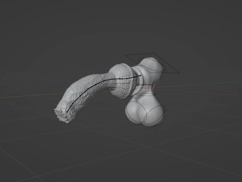 Fantasia Yeenoghu Demon Penis Sextoy Rigged Modelo 3D
