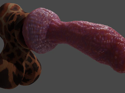 Fantasia Yeenoghu Demon Penis Sextoy Rigged Modelo 3D