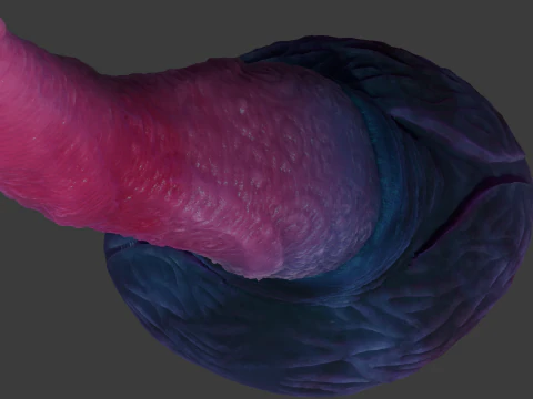 Alien Tentacle Rigged 3D Model