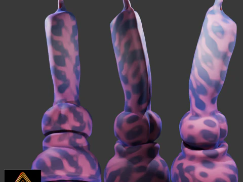 Fantasia Dog Penis Sextoy Lowpoly Rigged Modelo 3D