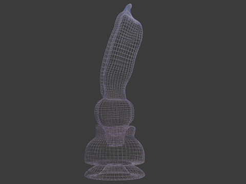 Fantasy Dog Penis Sextoy Lowpoly Rigged 3D Model