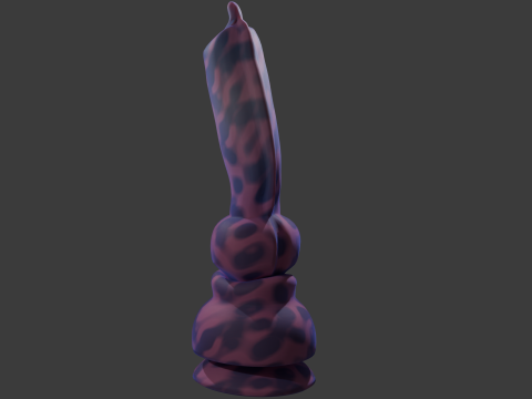 Fantasy Dog Penis Sextoy Lowpoly Rigged 3D Model
