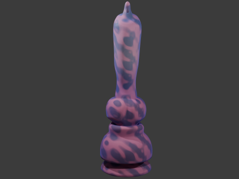 Fantasy Dog Penis Sextoy Lowpoly Rigged 3D Model