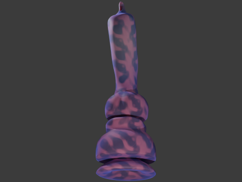 Fantasy Dog Penis Sextoy Lowpoly Rigged 3D Model