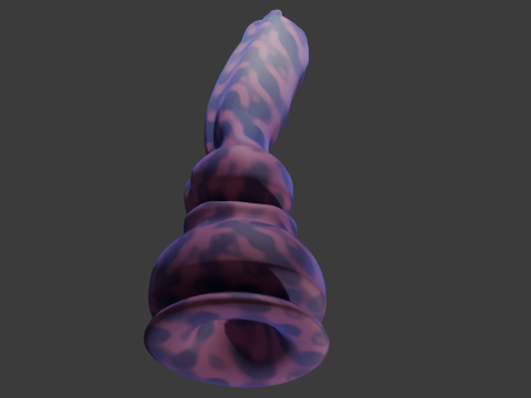 Fantasy Dog Penis Sextoy Lowpoly Rigged 3D Model