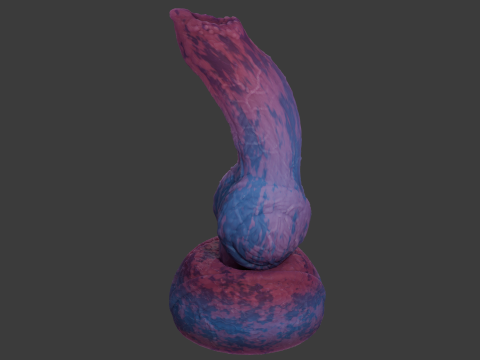 Viran Monster Dog Penis Rigged Modelo 3D