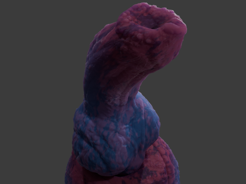 Viran Monster Dog Penis Rigged Modelo 3D