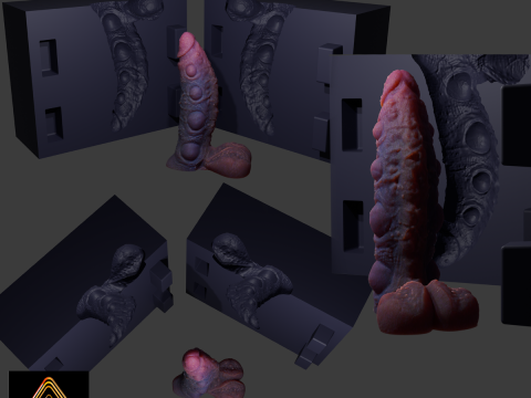 Print Ready Abyssal Demon Sextoy Mold only Modèles 3D en vedette