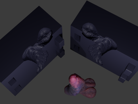 Print Ready Abyssal Demon Sextoy Mold only Modello di stampa 3D