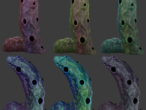 Eye Candy Demon Penis Sextoy opgetuigd 3D Model