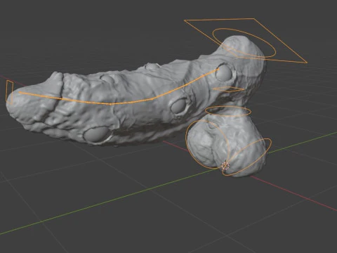 Eye Candy Demon Penis Sextoy opgetuigd 3D Model