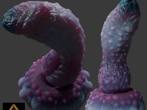 Fantasy Fushian Dragon Penis Sextoy Rigged 3D Model