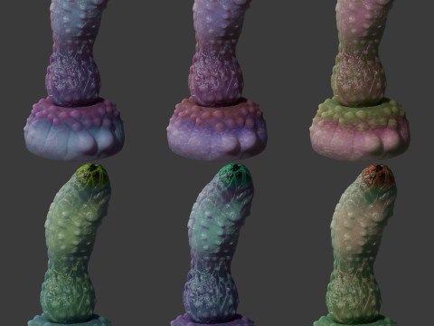 Fantasy Fushian Dragon Penis Sextoy Rigged 3D Модель